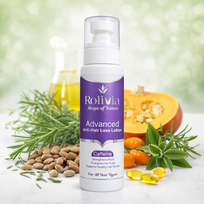 لوشن روليفيا بالكافيين لتقوية الشعر وتقليل مظهر التساقط – 120 مل | Advanced Anti-Hair Loss Lotion