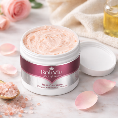 زبدة روليفيا روز كاشمير لتعطير وترطيب الجسم – 300 مل | Rose Cashmere Body Butter