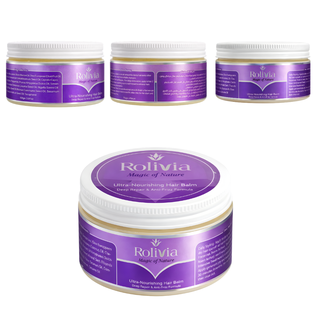 عرض 1+1 هير بالم روليفيا لتصفيف وتغذية الشعر – 100 جم | Ultra-Nourishing Hair Balm
