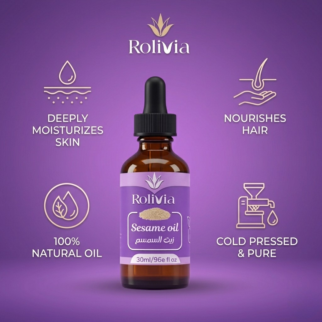 عرض 1+1 زيت السمسم روليفيا – 30 مل | Rolivia Pure Oils