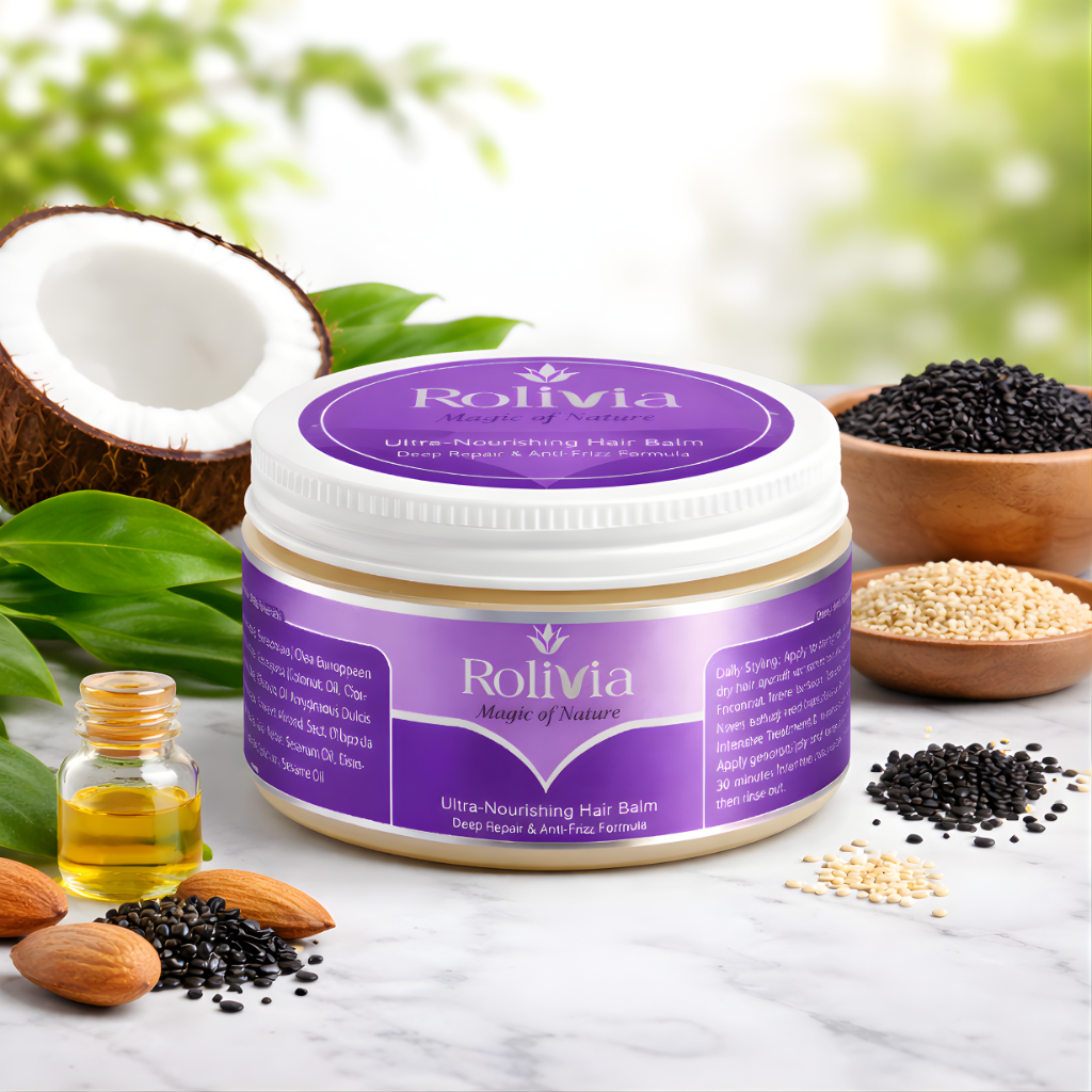 عرض 1+1 هير بالم روليفيا لتصفيف وتغذية الشعر – 100 جم | Ultra-Nourishing Hair Balm