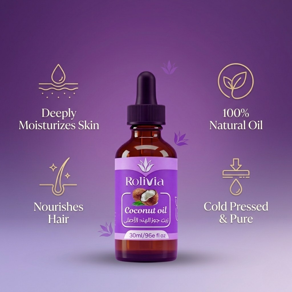 عرض 1+1 زيت جوز الهند روليفيا – 30 مل | Rolivia Pure Oils