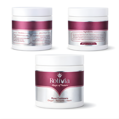 زبدة روليفيا روز كاشمير لتعطير وترطيب الجسم – 300 مل | Rose Cashmere Body Butter