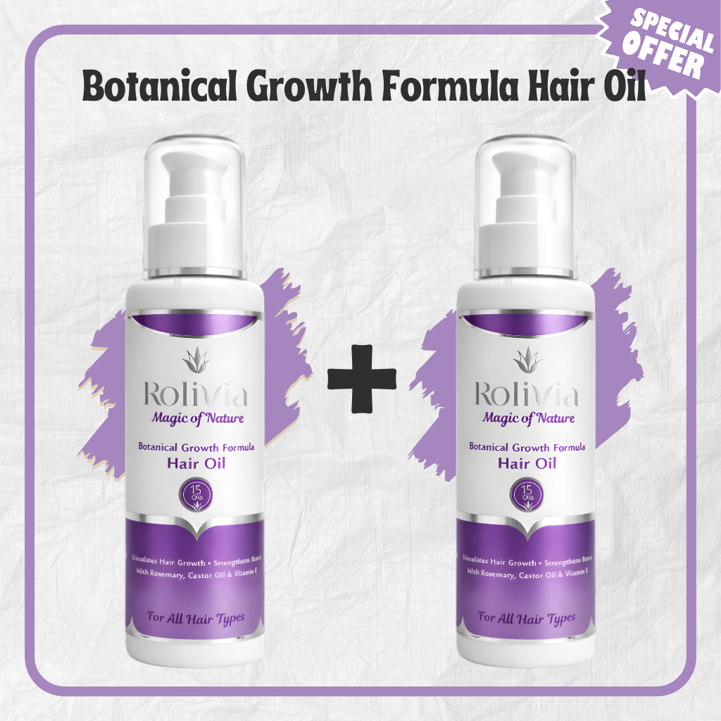 Rolivia Botanical Growth Formula Hair Oil 1+1 offer two bottles
