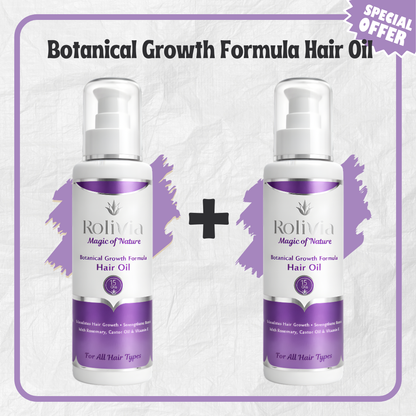 Rolivia Botanical Growth Formula Hair Oil 1+1 offer two bottles
