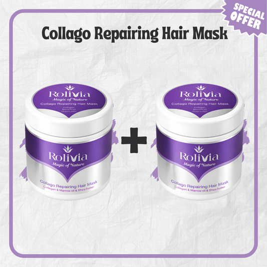 Rolivia Collago Repair Hair Mask 1+1 offer two jars 300ml