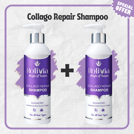 Rolivia Collago Repair Shampoo 1+1 offer two bottles 250ml