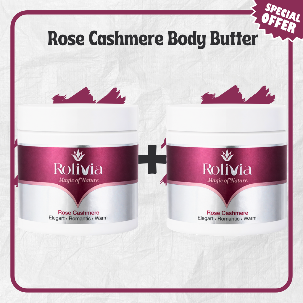 Rolivia rose cashmere body butter 1+1 two jars